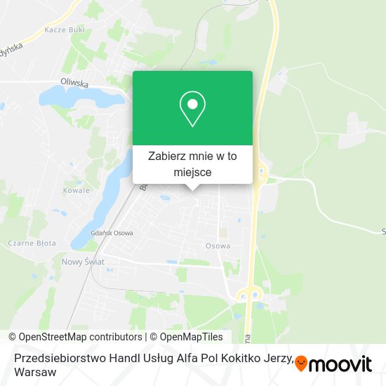 Mapa Przedsiebiorstwo Handl Usług Alfa Pol Kokitko Jerzy