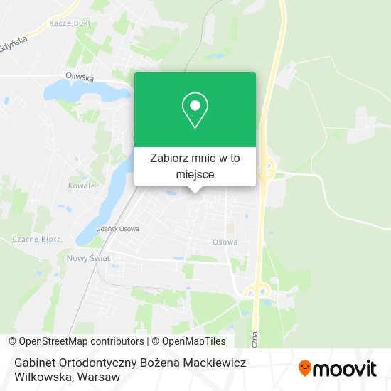 Mapa Gabinet Ortodontyczny Bożena Mackiewicz-Wilkowska