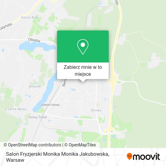 Mapa Salon Fryzjerski Monika Monika Jakubowska