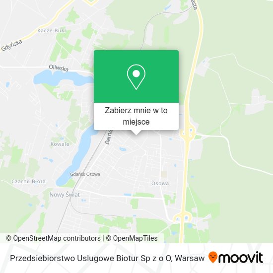 Mapa Przedsiebiorstwo Uslugowe Biotur Sp z o O