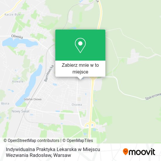 Mapa Indywidualna Praktyka Lekarska w Miejscu Wezwania Radosław