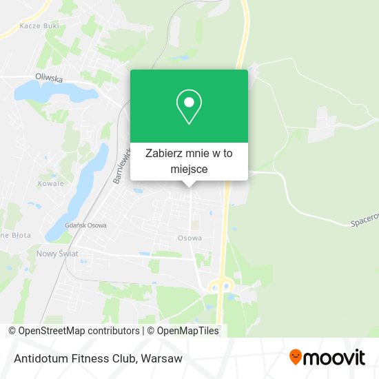 Mapa Antidotum Fitness Club