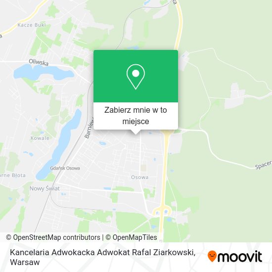 Mapa Kancelaria Adwokacka Adwokat Rafal Ziarkowski