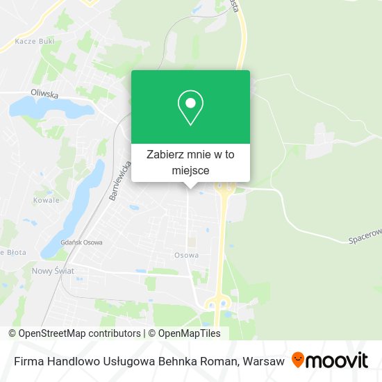 Mapa Firma Handlowo Usługowa Behnka Roman