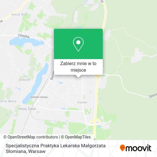 Mapa Specjalistyczna Praktyka Lekarska Małgorzata Słomiana