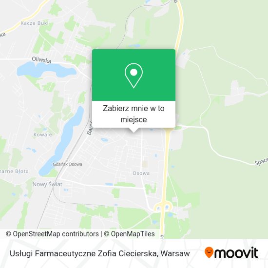 Mapa Usługi Farmaceutyczne Zofia Ciecierska