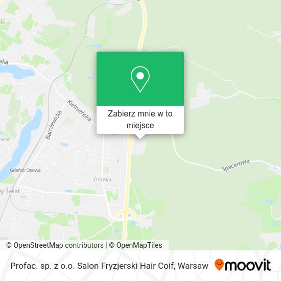 Mapa Profac. sp. z o.o. Salon Fryzjerski Hair Coif