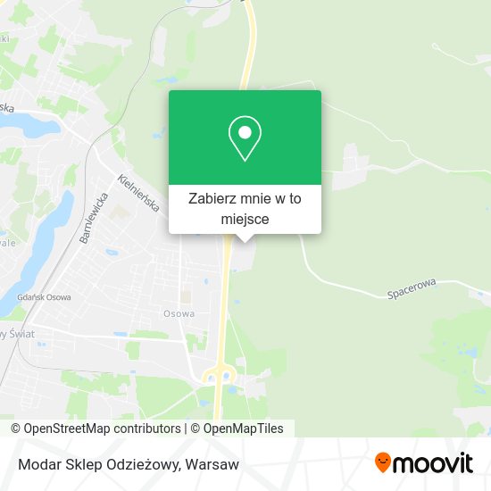 Mapa Modar Sklep Odzieżowy