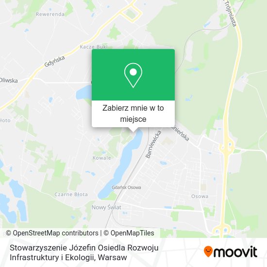 Mapa Stowarzyszenie Józefin Osiedla Rozwoju Infrastruktury i Ekologii