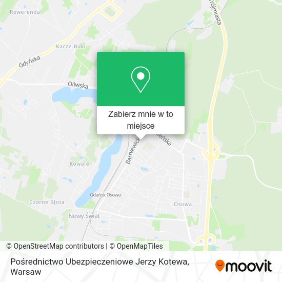 Mapa Pośrednictwo Ubezpieczeniowe Jerzy Kotewa