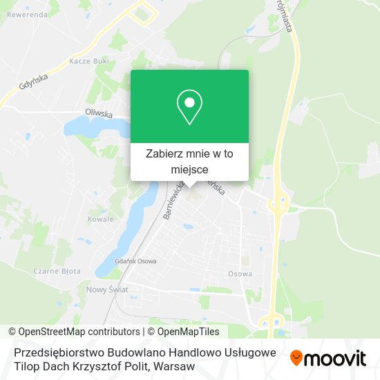 Mapa Przedsiębiorstwo Budowlano Handlowo Usługowe Tilop Dach Krzysztof Polit