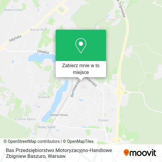 Mapa Bas Przedsiębiorstwo Motoryzacyjno-Handlowe Zbigniew Baszuro