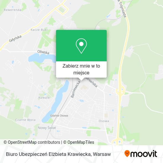 Mapa Biuro Ubezpieczeń Elżbieta Krawiecka