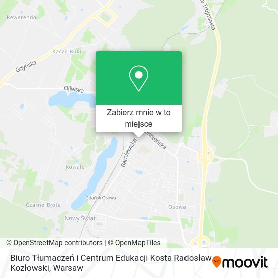 Mapa Biuro Tłumaczeń i Centrum Edukacji Kosta Radosław Kozłowski