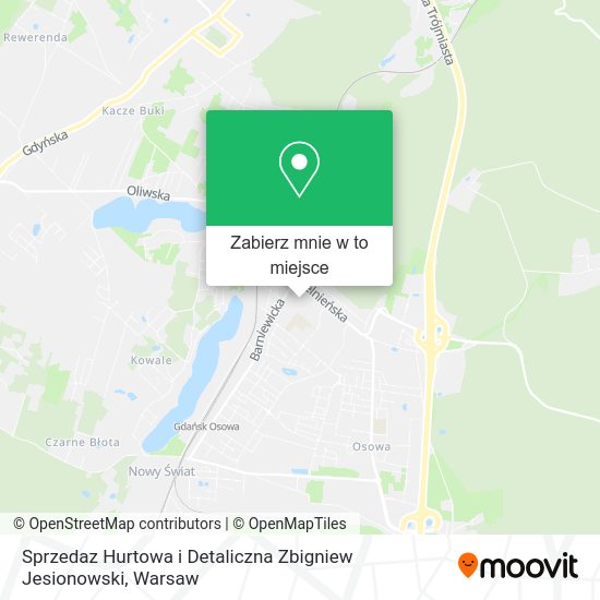 Mapa Sprzedaz Hurtowa i Detaliczna Zbigniew Jesionowski