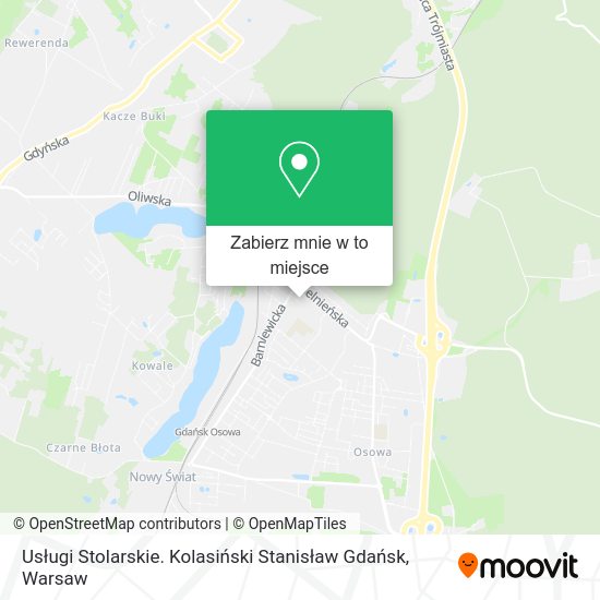 Mapa Usługi Stolarskie. Kolasiński Stanisław Gdańsk