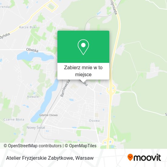 Mapa Atelier Fryzjerskie Zabytkowe