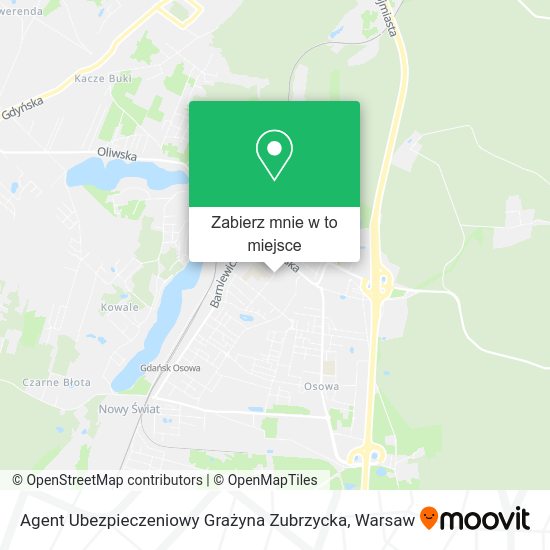 Mapa Agent Ubezpieczeniowy Grażyna Zubrzycka