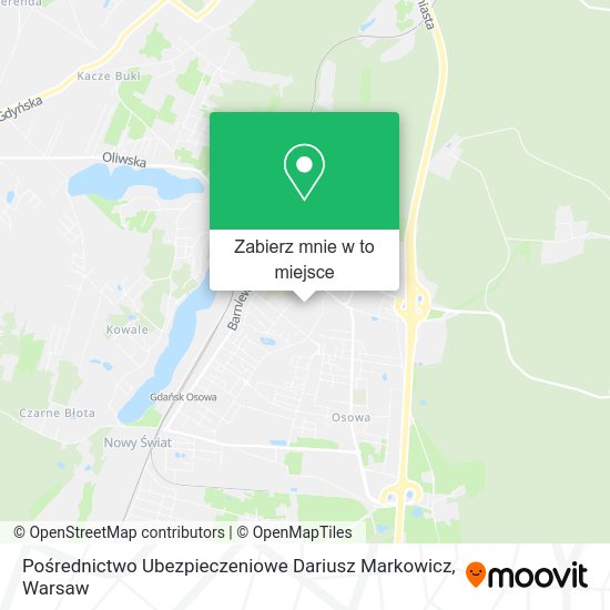 Mapa Pośrednictwo Ubezpieczeniowe Dariusz Markowicz