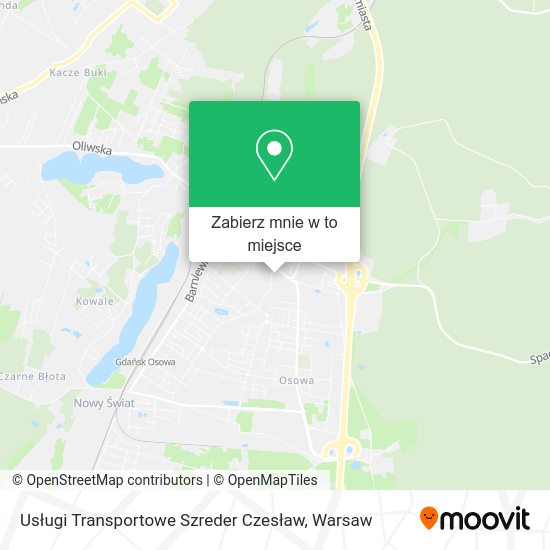 Mapa Usługi Transportowe Szreder Czesław