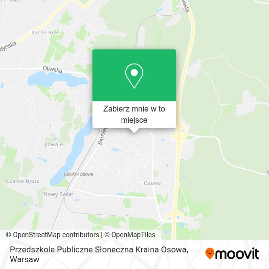 Mapa Przedszkole Publiczne Słoneczna Kraina Osowa