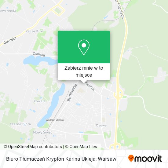 Mapa Biuro Tłumaczeń Krypton Karina Ukleja