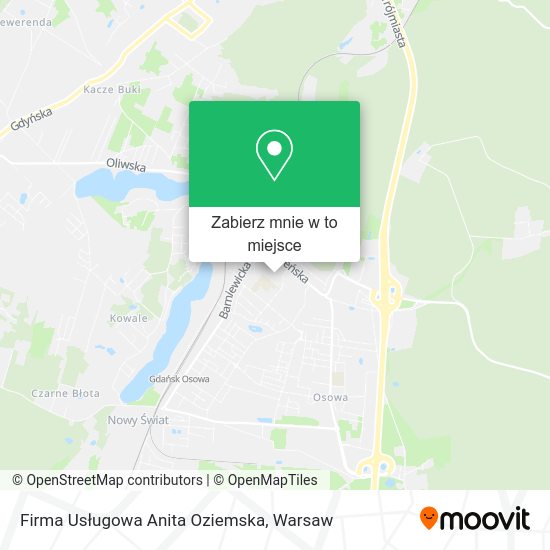 Mapa Firma Usługowa Anita Oziemska