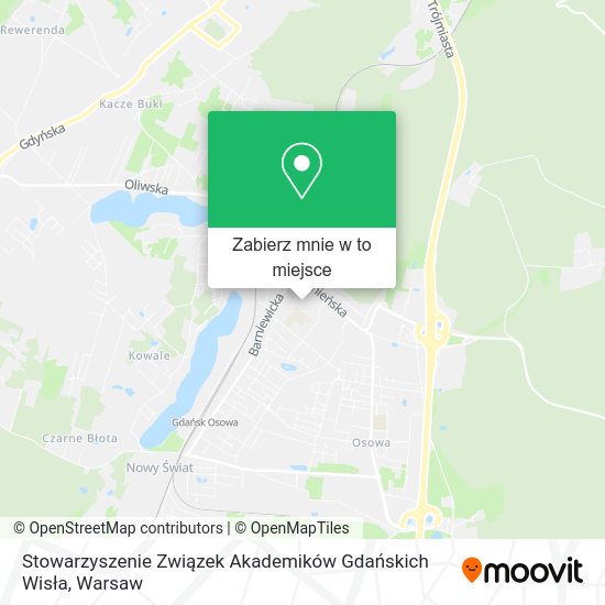 Mapa Stowarzyszenie Związek Akademików Gdańskich Wisła