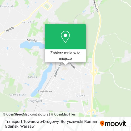 Mapa Transport Towarowo-Drogowy. Boryszewski Roman Gdańsk