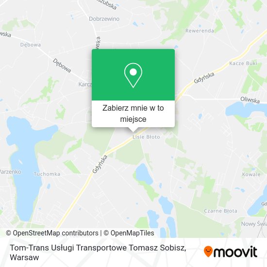 Mapa Tom-Trans Usługi Transportowe Tomasz Sobisz