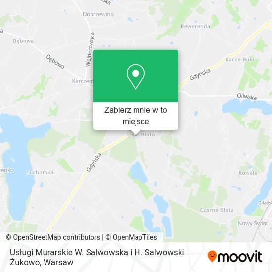 Mapa Usługi Murarskie W. Salwowska i H. Salwowski Żukowo