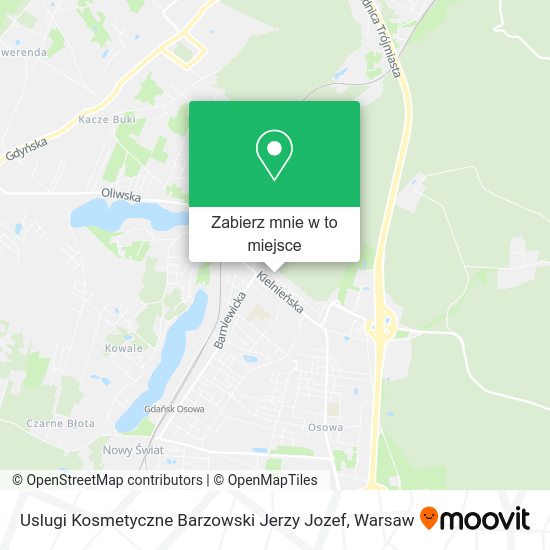 Mapa Uslugi Kosmetyczne Barzowski Jerzy Jozef