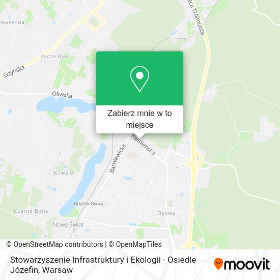 Mapa Stowarzyszenie Infrastruktury i Ekologii - Osiedle Józefin