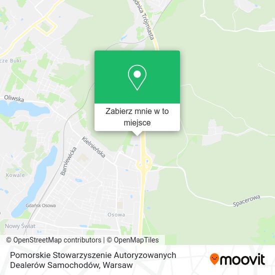 Mapa Pomorskie Stowarzyszenie Autoryzowanych Dealerów Samochodów