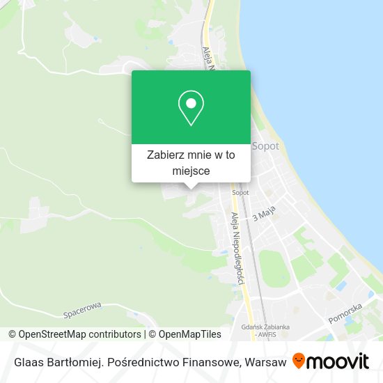 Mapa Glaas Bartłomiej. Pośrednictwo Finansowe