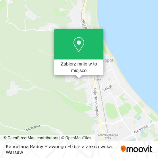 Mapa Kancelaria Radcy Prawnego Elżbieta Zakrzewska