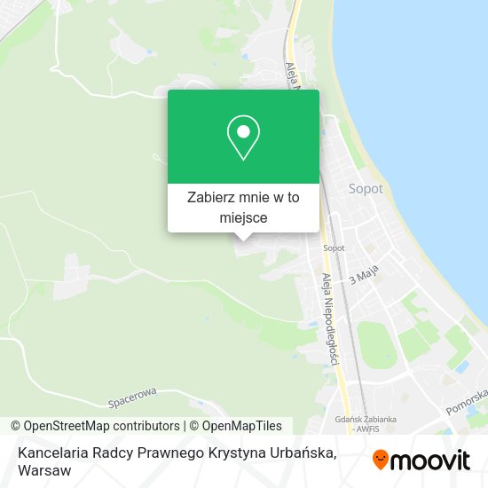 Mapa Kancelaria Radcy Prawnego Krystyna Urbańska