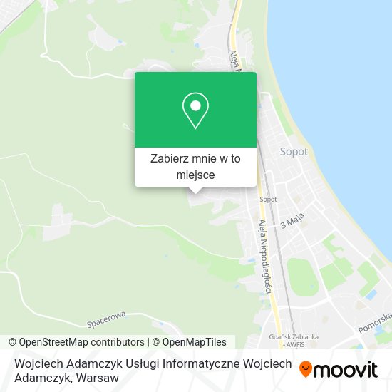 Mapa Wojciech Adamczyk Usługi Informatyczne Wojciech Adamczyk