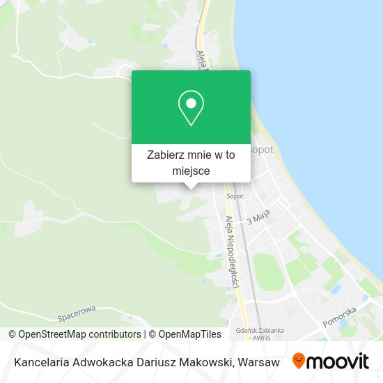 Mapa Kancelaria Adwokacka Dariusz Makowski