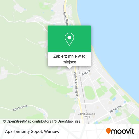 Mapa Apartamenty Sopot