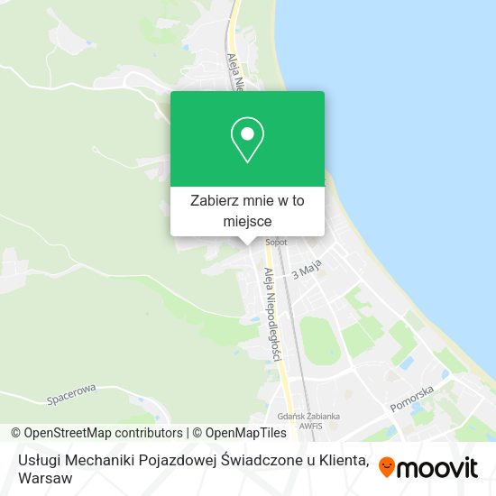 Mapa Usługi Mechaniki Pojazdowej Świadczone u Klienta