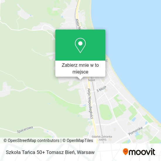 Mapa Szkoła Tańca 50+ Tomasz Bień