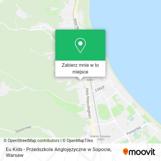 Mapa Eu Kids - Przedszkole Anglojęzyczne w Sopocie