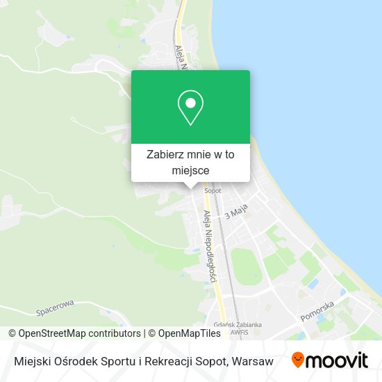 Mapa Miejski Ośrodek Sportu i Rekreacji Sopot