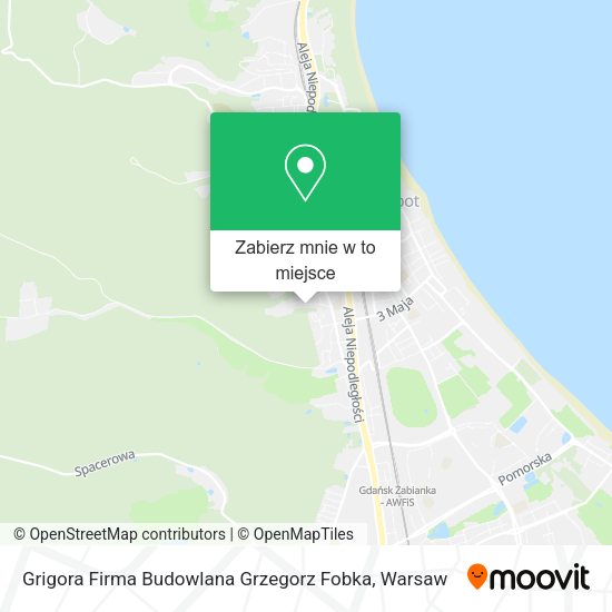 Mapa Grigora Firma Budowlana Grzegorz Fobka