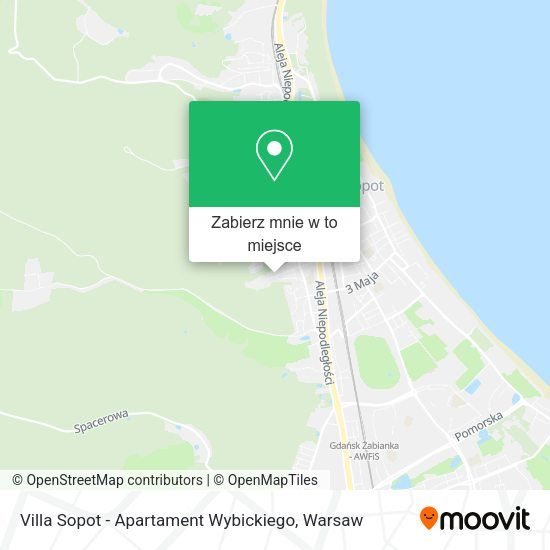 Mapa Villa Sopot - Apartament Wybickiego