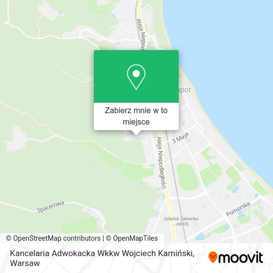 Mapa Kancelaria Adwokacka Wkkw Wojciech Kamiński