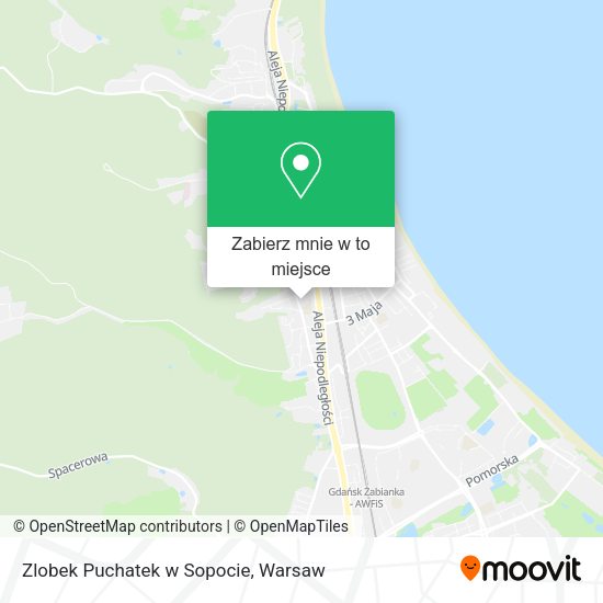 Mapa Zlobek Puchatek w Sopocie