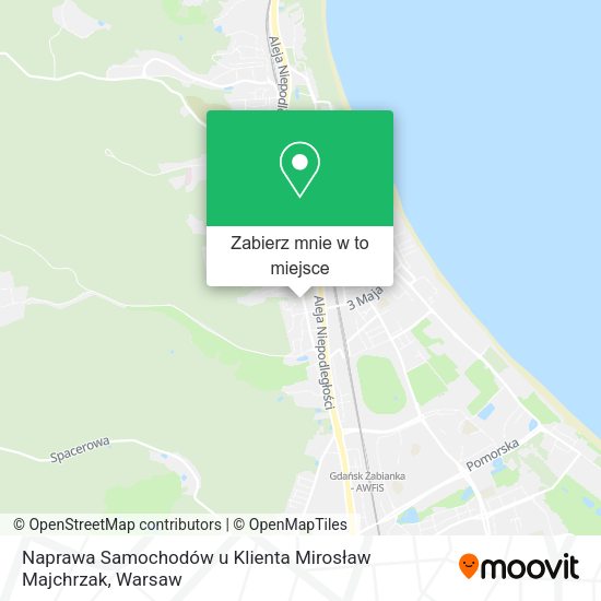 Mapa Naprawa Samochodów u Klienta Mirosław Majchrzak