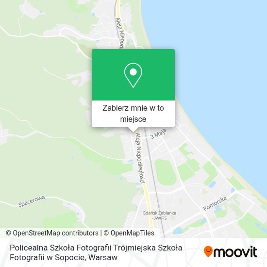 Mapa Policealna Szkoła Fotografii Trójmiejska Szkoła Fotografii w Sopocie